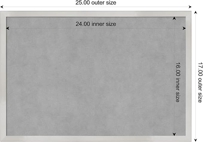 Amanti Art Silver Framed Magnetic Board 17x25 Medium Vision Board - Image 3