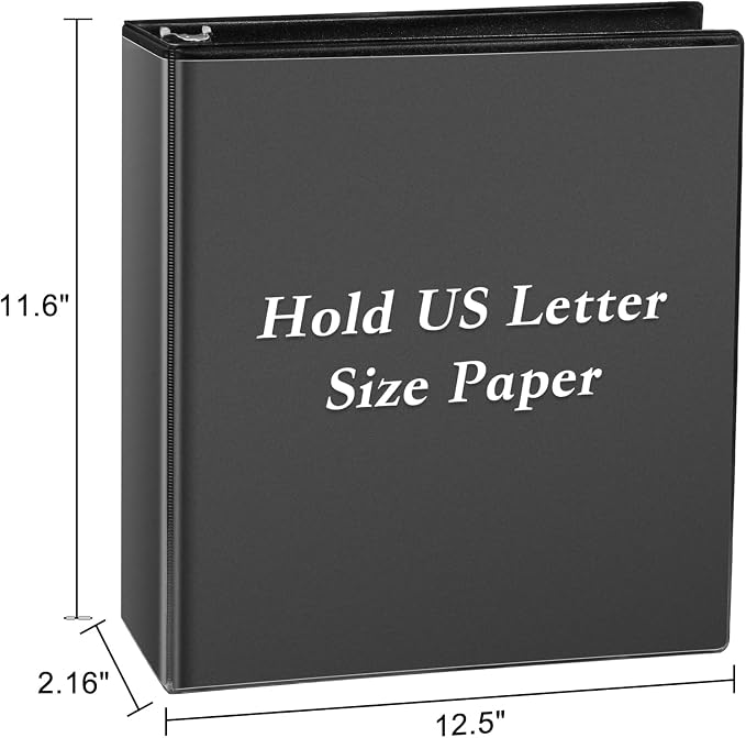 CIXILDTS 1.5-inch D Ring Binders, Fit US Letter Size Paper, 1-1/2" 3 Slant-D - Image 2
