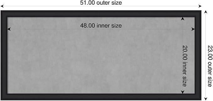 Amanti Art Black Framed Magnetic Board 23x51 Oversize Vision Board - Image 2