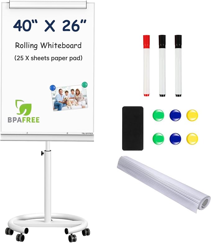 TSJ OFFICE Rolling Whiteboard Standing by TSJOFFICE