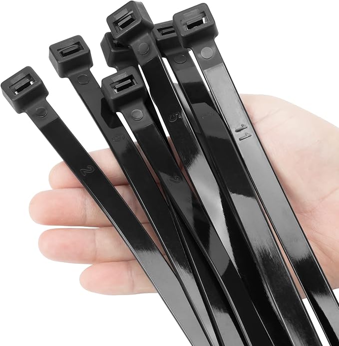 XINGO 12 inch Black Zip Ties Heavy Duty 80 PCS, 250 LBS Ultra Strong Plastic by XINGO