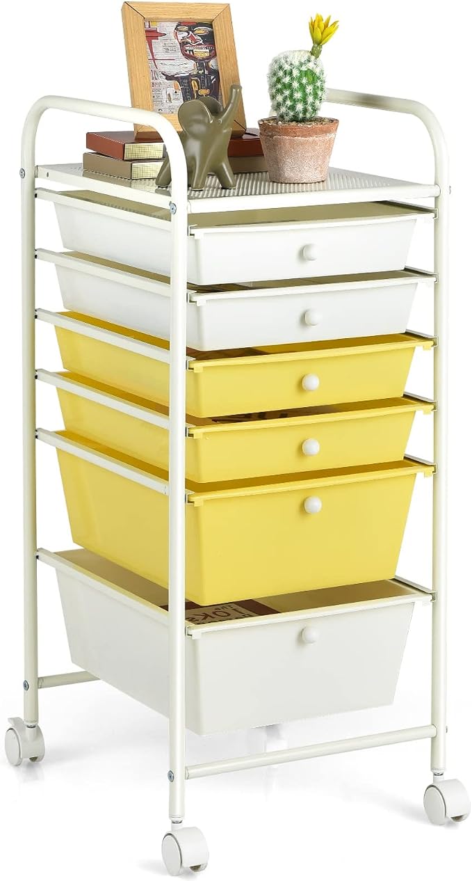 RELAX4LIFE 6-Drawer Rolling Storage Cart by RELAX4LIFE