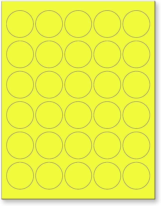 NextDayLabels - 8-1/2 x 11 Neon Color High Light Fluorescent Labels by NextDayLabels