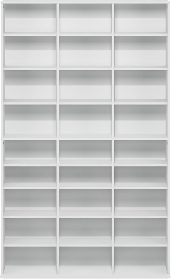 Furinno Jaya DVD Shelf, Wide 24-Shelf CD Rack, Media Shelf - Image 6