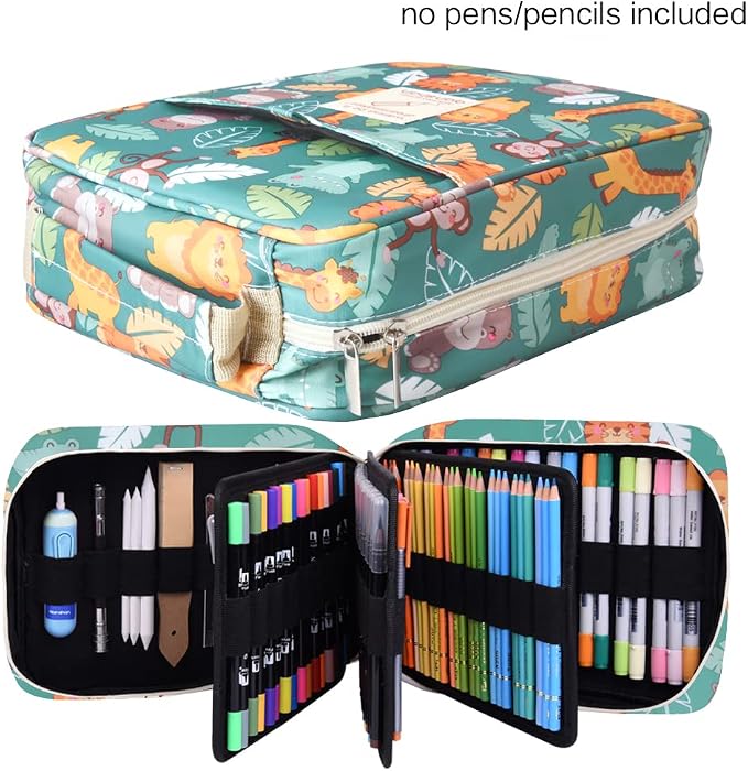 qianshan Pencil Case Holder Slot - Holds 202 Colored Pencils or 136 Gel Pens - Image 2