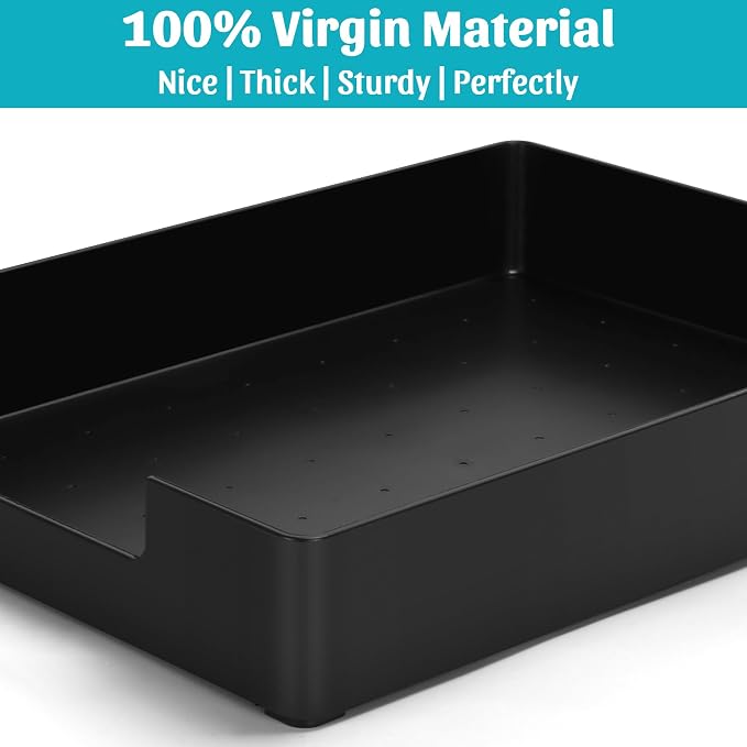 AZFUNN Letter-Size Tray Desk Letter Tray Paper Tray, Sturdy Heavy-Duty Plastic - Image 5