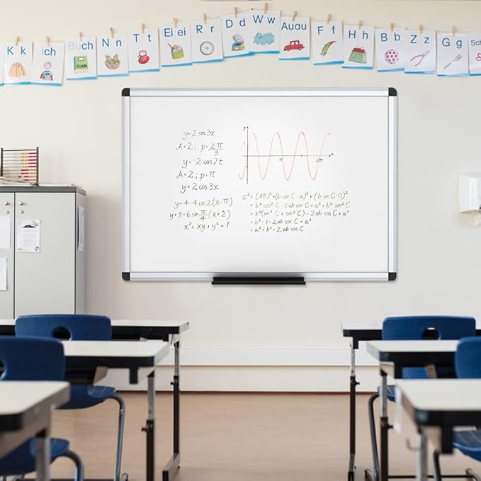 VIZ-PRO Magnetic Whiteboard/Dry Erase Board, 36 X 24 Inches, Includes 1 Eraser - Image 7
