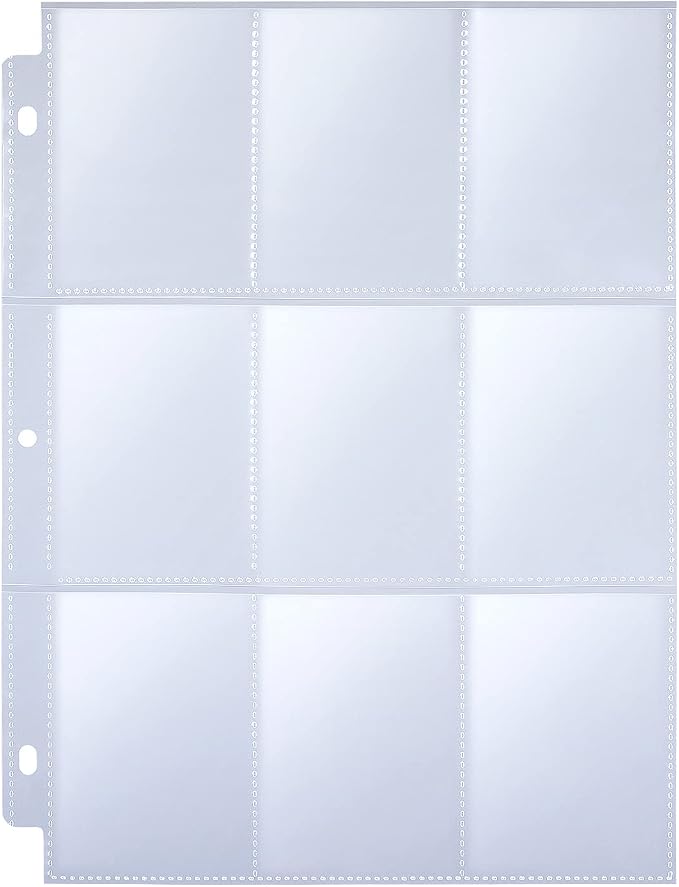 36 Pack 9 Pocket Page Protector, Holds 324 Cards, Trading Card Sleeves Page by Tamaki
