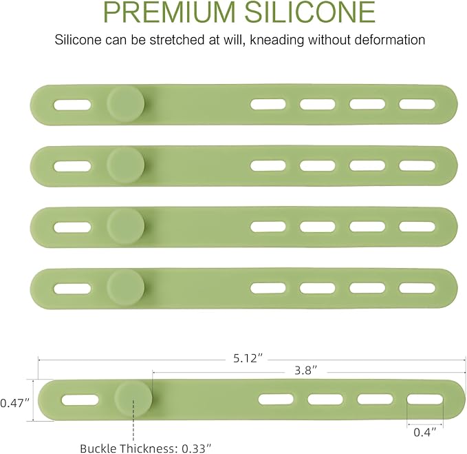 Donruby 24Pcs Silicone Cable Ties - Image 2