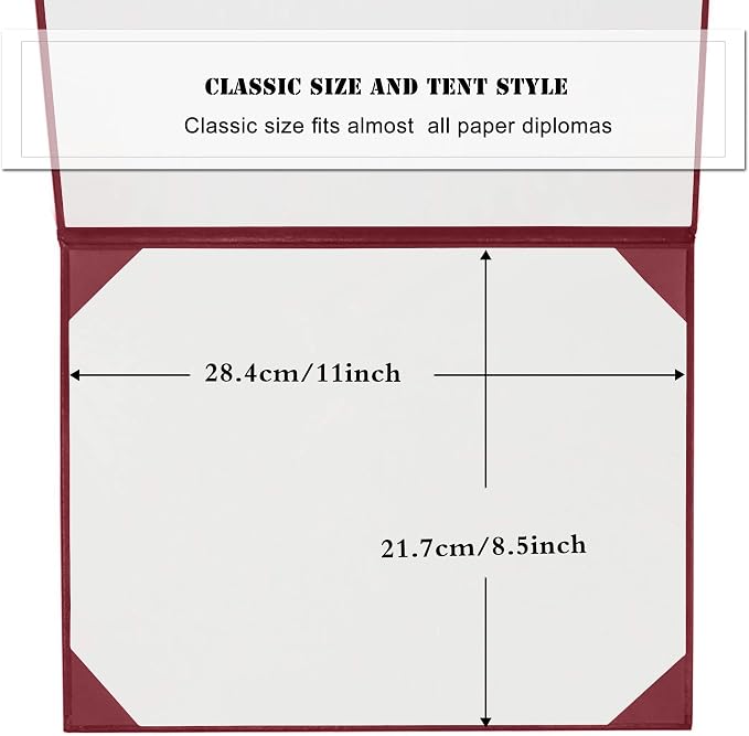 Diploma Cover 8.5” x11” Diploma Holder of Graduation Leatherette Padded - Image 3