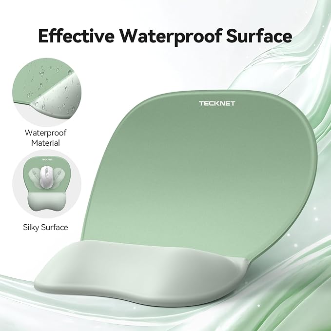 TECKNET Gel Mouse Pad with Wrist Rest, 3 in 1 Keyboard Wrist Rest - Image 4
