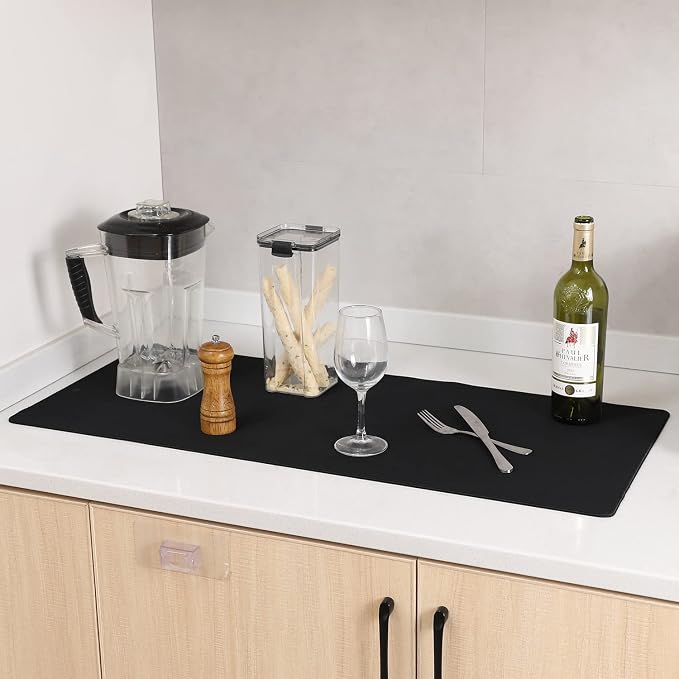 ALOANES Black Waterproof Desk Mat, - Image 7