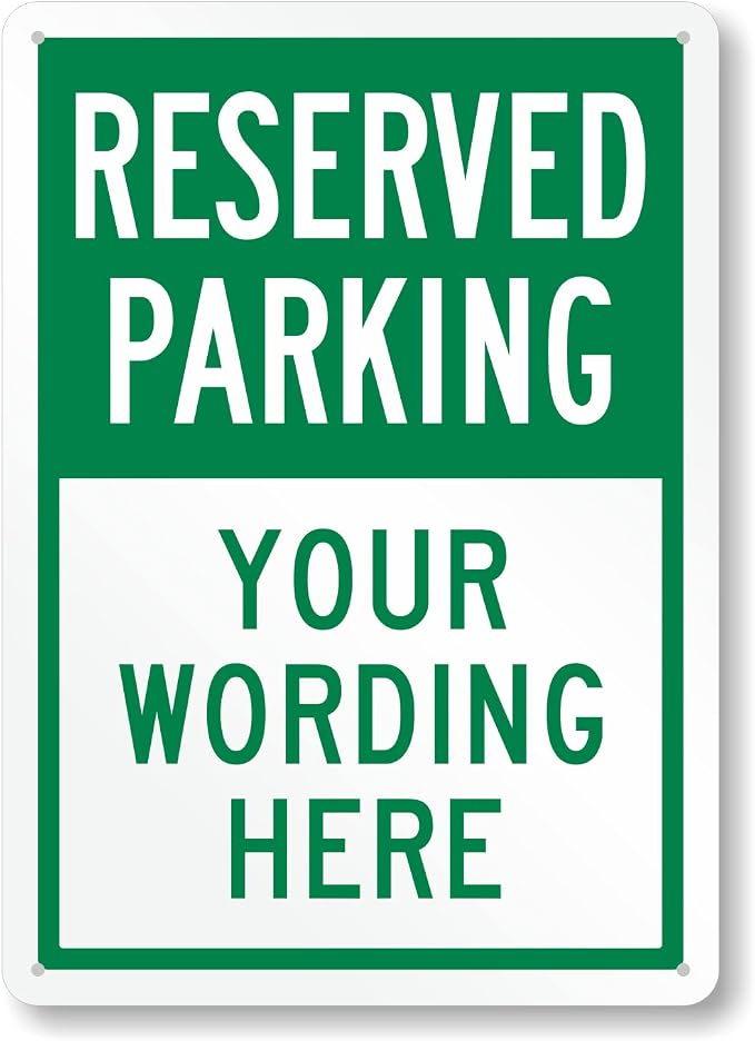 SmartSign 14 x 10 inch Custom “Reserved Parking” Metal Sign by SmartSign