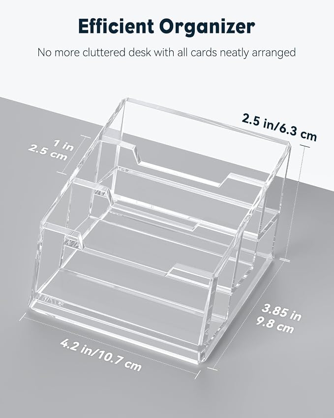 Uniclife Acrylic Business Card Holder - Image 2