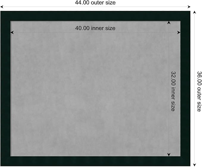 Amanti Art Black Framed Magnetic Board 36x44 X-Large Vision Board - Image 4