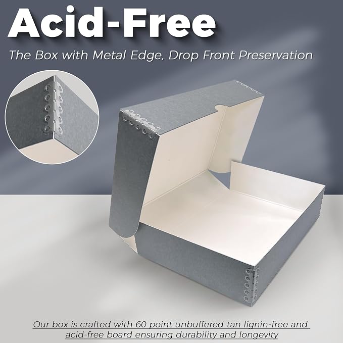 Lineco, 9x12 Clamshell Archival Folio Storage Box, Acid-Free - Image 4