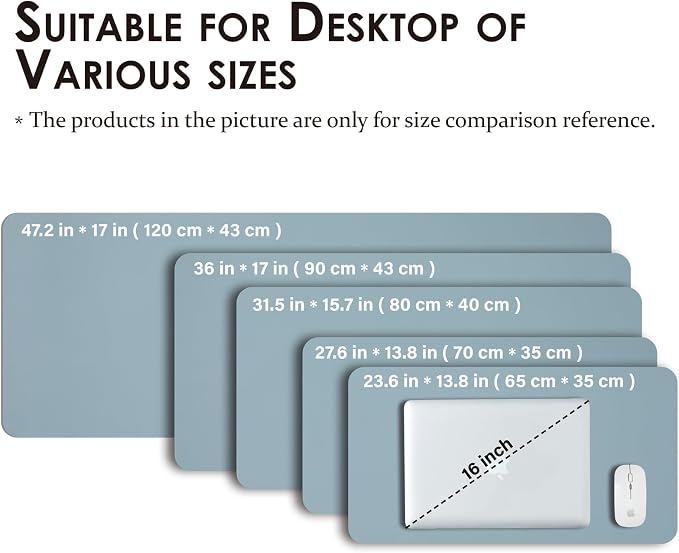 Large Desk Mat - 47.2"x 17" Non-Slip PU Desk Pad - Image 5