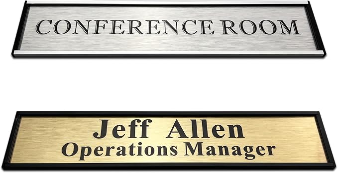 SINKAA Personalized Name Plate for Door or Wall, 2 * 10 inch Custom Office - Image 2