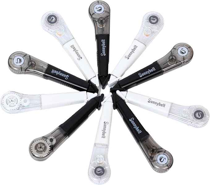WISOPTUS 19.69ft Correction Tape Pen, 10-Count Pack, Dry Instantly, Stretch