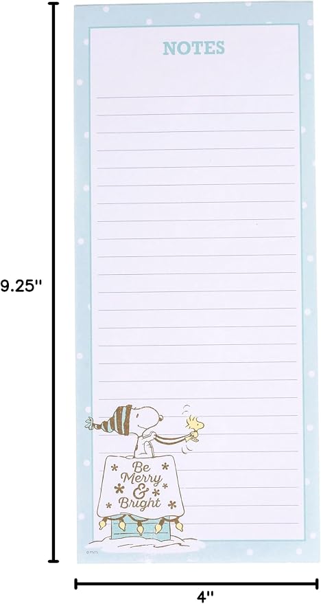 Graphique Merry Snoopy Holiday Magnetic Notepad | 100 Tear-Away Sheets | Grocery - Image 7