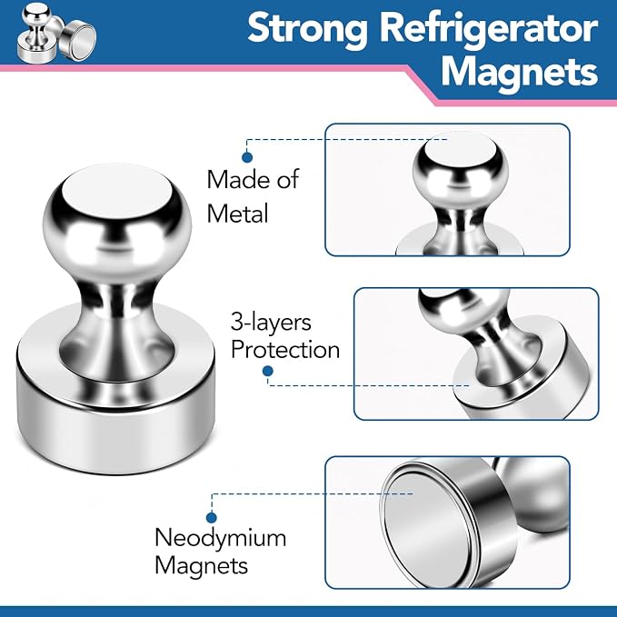 LOVIMAG Fridge Magnets 18Pcs Refrigerator Whiteboard Small Strong Magnet - Image 6