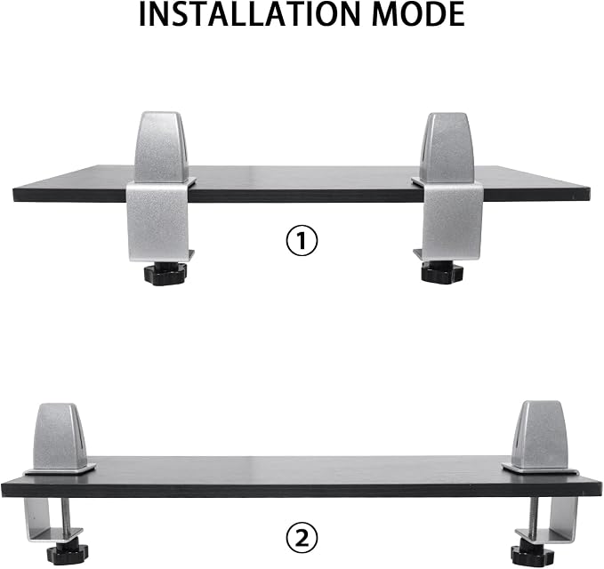 Heavy Duty Sneeze Guard Clamp For 0.1" to 1" Thick Panel, Desk Partition - Image 6