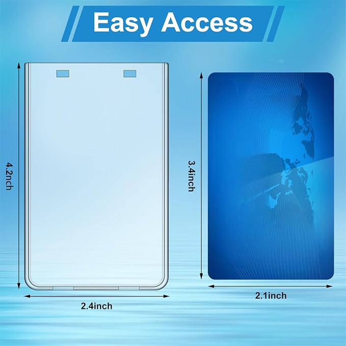 Tinlade 100 Pack Permanent Locking Hard Plastic Badge Holder Vertical Clear ID - Image 2
