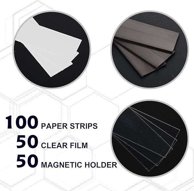 LLPT Magnetic Label Holder 3" x 1" 26 Packs C Channel 300g White Paper Cards - Image 2