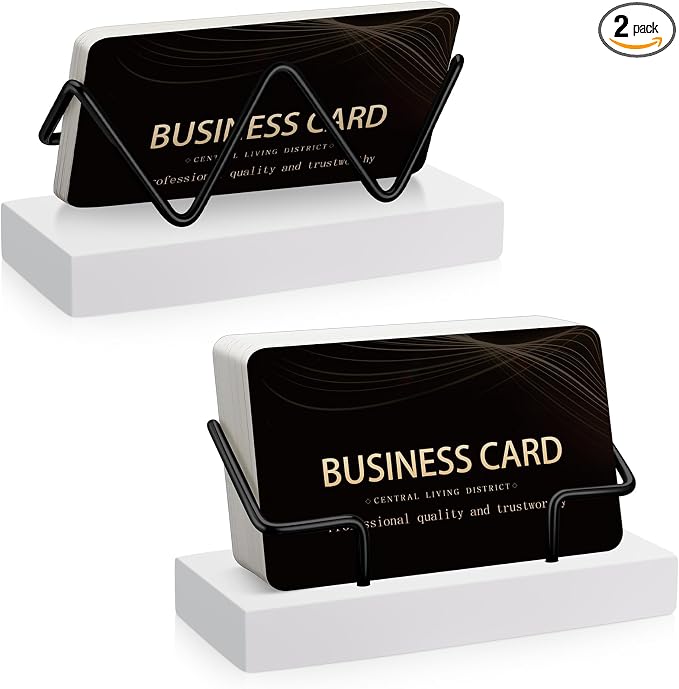 Amyhill 2 Pieces Wood Business Card Holder by Amyhill