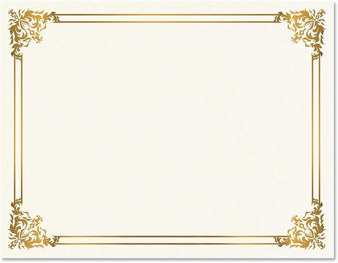 Empire Gold & White Parchment Certificate Papers - Image 3