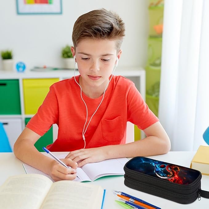 HiGaits Pencil Case for Boys, Durable Pen Box Headphones - Image 4