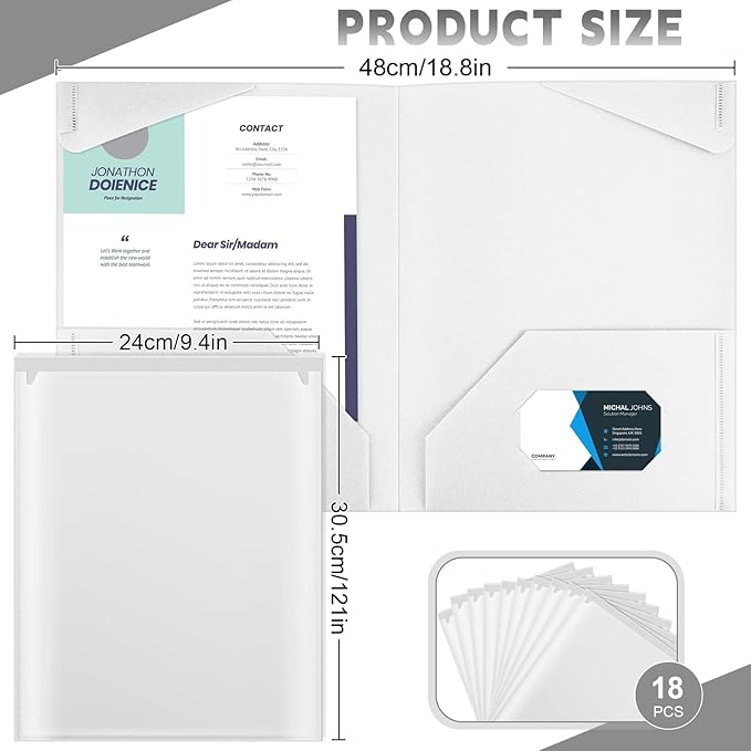 Henoyso 18 Pcs Plastic Folders - Image 2