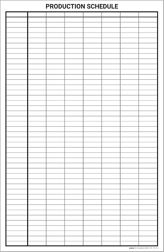 Production Schedule Portrait Whiteboard 60" x 40" - Image 2