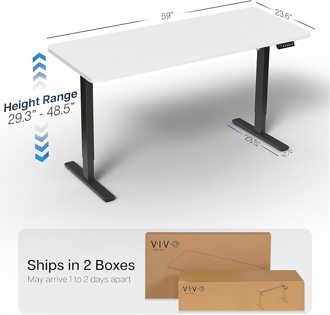 VIVO Electric 60 x 24 in Standing Desk, Memory Height Adjustment, 1B Series - Image 3