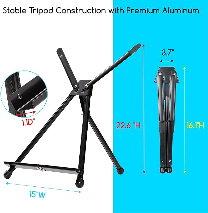 MEEDEN 4pcs Tabletop Easels, Metal Stand - Image 2