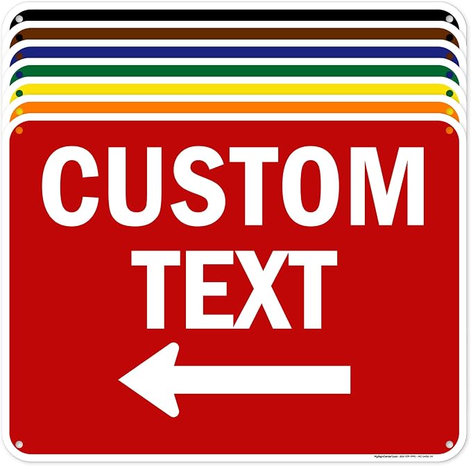 Custom Arrow, Custom Directional Sign, Left Arrow, 18x24 Inches, 55 mil thick by MySignCenter