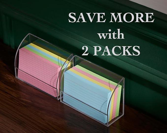 SEVENY 2 PACKS 3x5 Acrylic Index Card Holder Business Card Display Stand - Image 4