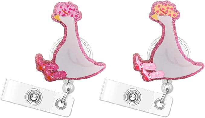 2pc Silly Goose Nurse Badge Reel, Funny Cute Work Badge Holder by Unknown