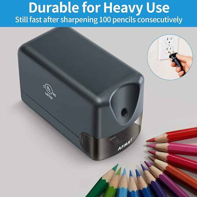 AFMAT Electric Pencil Sharpener, Heavy Duty Pencil Sharpeners