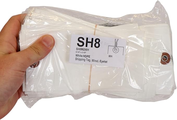 SmartSign 6.25 x 3.125 inch Blank White Shipping Tags - Image 6