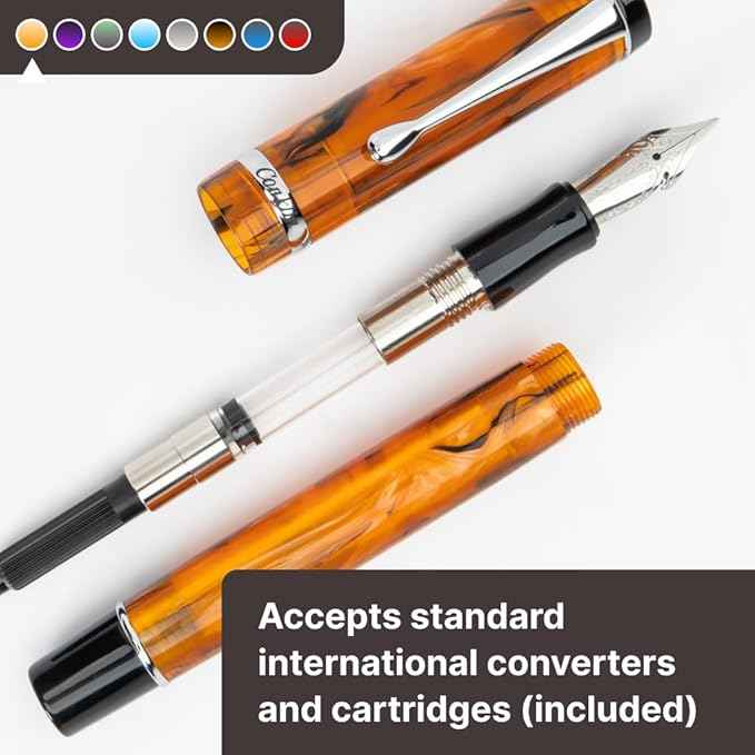 Conklin Duragraph Fountain Pen Orange Nights