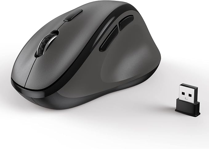 Ergonomic Wireless Mouse with USB Receiver by Unknown