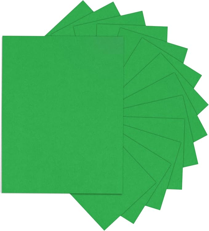 Forest Green Cardstock 8.5 x 11 Thick Printer Paper, Goefun 24 Sheets 80lb by Goefun
