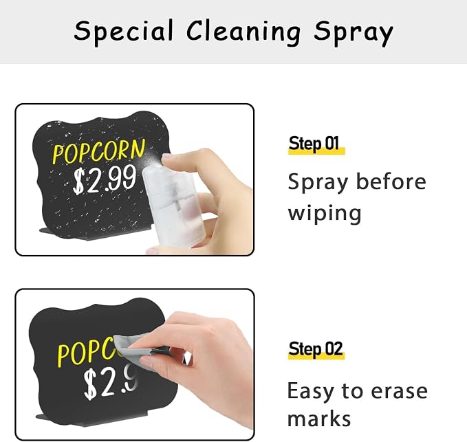 PigPotParty 18 Pcs Food Labels for Party Buffet w/Cleaning Spray - Image 3