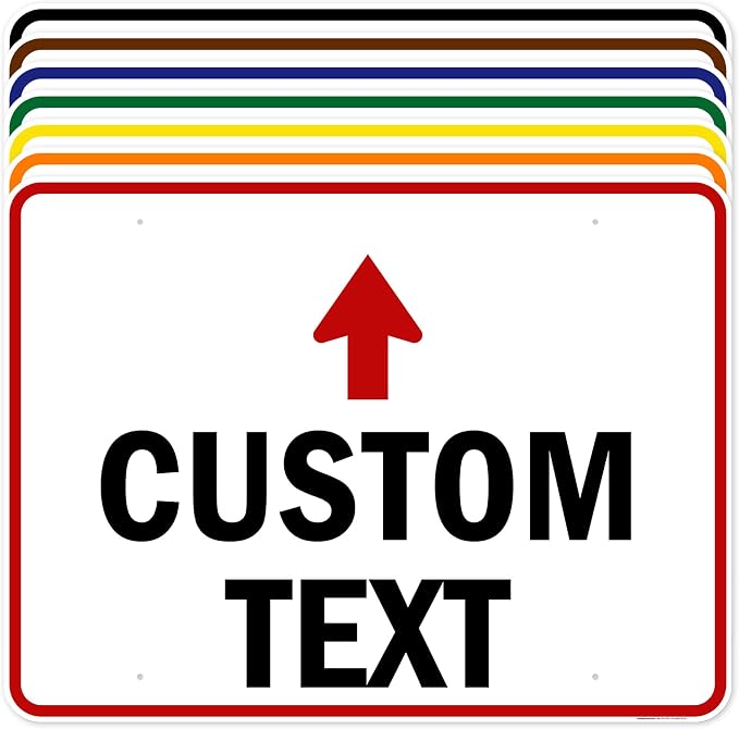 Custom Arrow, Custom Directional Sign, Up Arrow, 36x48 Inches, Rust Free DiBound by MySignCenter