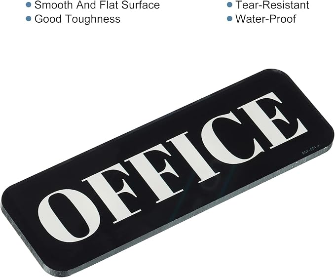 PATIKIL Office Sign, 2 Pack Acrylic 6"x2" Self Adhesive Door Sign Sticker - Image 4