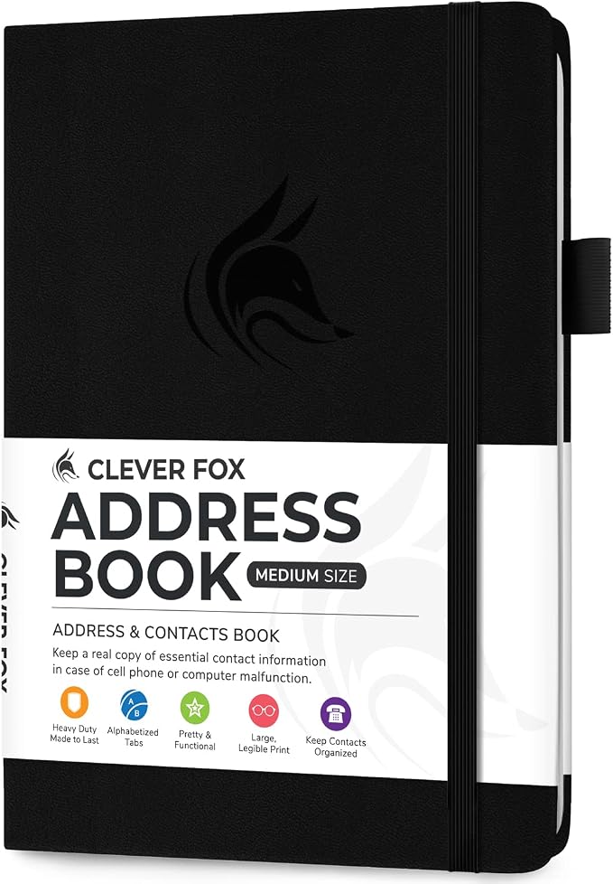 Clever Fox Address Book with alphabetic tabs by CleverFox
