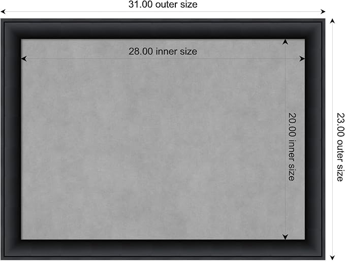 Amanti Art Black Framed Magnetic Board 23x31 Medium Vision Board - Image 3