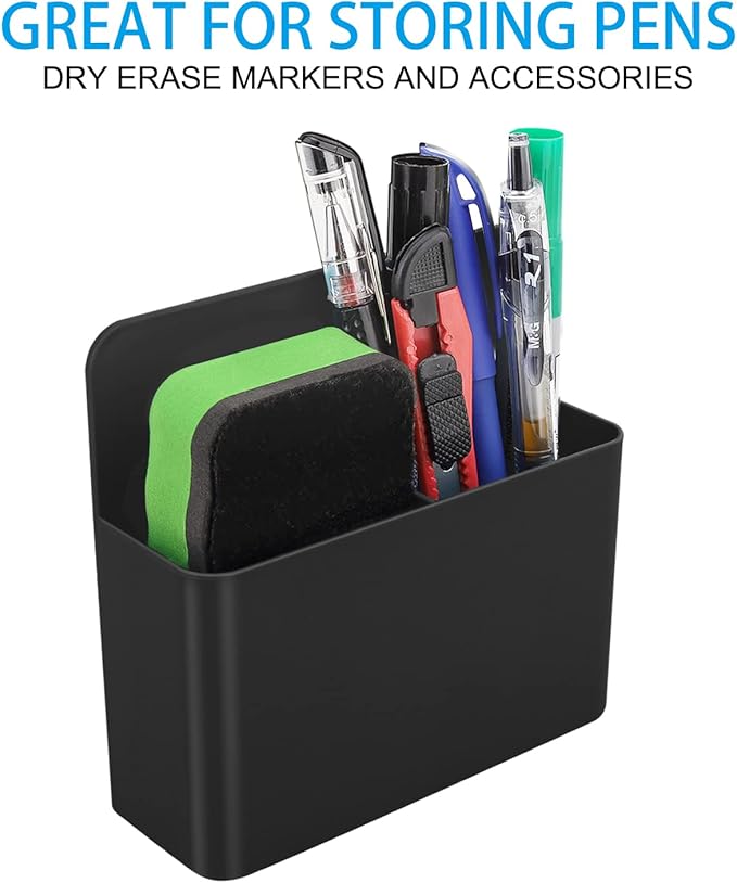 MoKo Pack of 2 Magnetic Dry Erase Marker Holder, Pen Pencil Holder Storage - Image 2