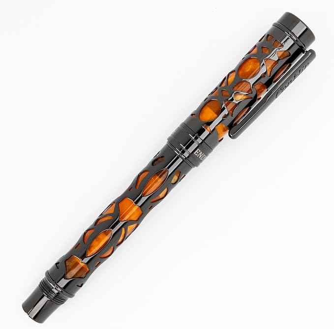 Conklin Endura Deco Crest Fountain Pen in Orange